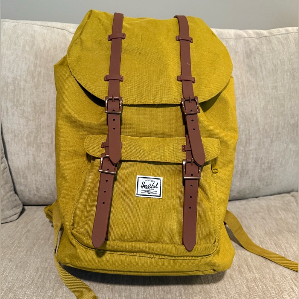 Herschel Supply Company Yellow Backpack with Laptop sleeve